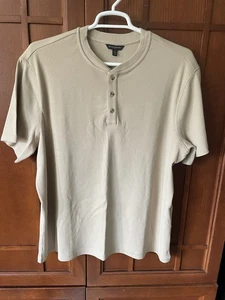 Banana Republic geripptes Henley-Shirt - hellbraun XXLT kostenloser Versand - Bild 1 von 5