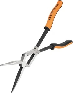 Klein Tools 71400 Spitznadelzange, abgewinkelt gerändelt schwarz/orange  - Bild 1 von 9