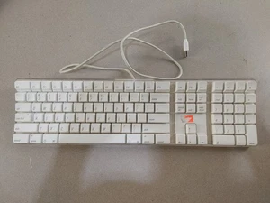 RETRO VINTAGE Apple White USB Keyboard Tested Working - Fair - Picture 1 of 2
