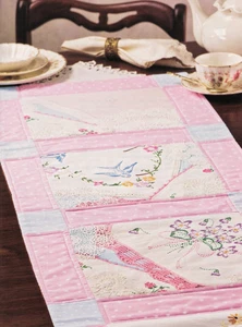 Vintage Linen Runner Quilt Pattern Pieced MA - Picture 1 of 1