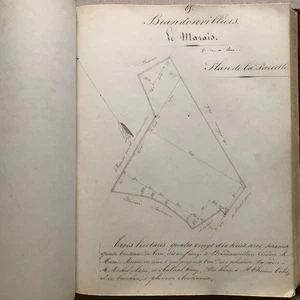 [Champagne] Terrier d'une famille à Brandonvilliers, Lignon et alentours — 1853. - Bild 1 von 18