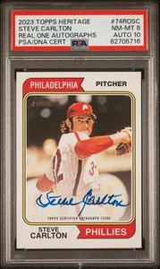 2023 Topps Heritage #74ROSC Steve Carlton Real One Autograph Auto Signed Card - Picture 1 of 4