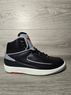 Nike Air Jordan 2 retrô cimento preto (GS) tamanho 4.5 juvenil / 6 feminino. Novo, sem caixa - Imagem 1 de 4
