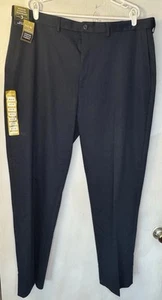 Haggar Men Dress Pants Blue Premium Comfort Classic Fit Size 44X32 Iron Free NEW - Picture 1 of 10