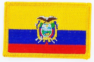 ECUADOR FLAG PATCH BADGE IRON ON NEW EMBROIDERED - Picture 1 of 1