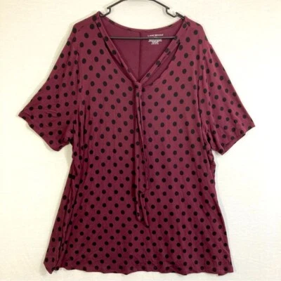 Top informal Lane Bryant a lunares suave elástico talla 22/24 Foto 1 de 4