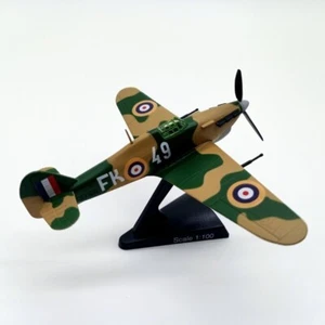 1:100 WWII RAF Hawker Hurricane MK.II Fighter Model Diecast Military Collection - Picture 1 of 13