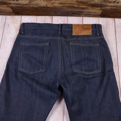 Jeans de mezclilla con ribete Naked & Famous Weird Guy talla 32 (ajuste 34x34) Old Cowboy Foto 1 de 4