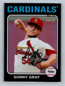 SONNY GRAY 2024 Topps Heritage Black Chrome Refractor /75 #76 Cardinals - Bild 1 von 2