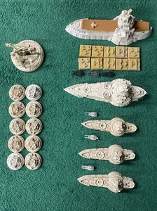 Dystopian Wars Spartan Russian Coalition Battle fleet With Carrier And Repair - Picture 1 of 1