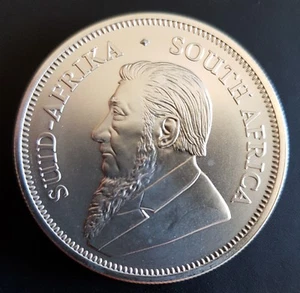 South Africa 2018 1 ounce Silver Krugerrand Brilliant Uncirculated Coin - Picture 1 of 4