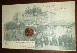 Cartolina d'epoca paesagg Italia Emilia Romagna Forlì-Cesena Meldola Rocca SFORZ - Foto 1 di 2