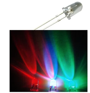 100 St. RGB Led 3mm schneller Lichtwechsel (blinkend) + Widerstand - Bild 1 von 1