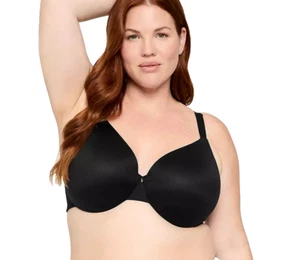 Cacique 46D Bra Black Back Smooth Lined Full Coverage Underwire NWT - Picture 1 of 5