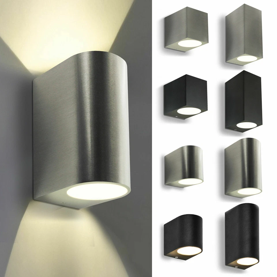 LED Wandleuchten Außenleuchten Wand Außenwand Fassade Leuchten IP44 GU10 230V - Bild 1 von 1