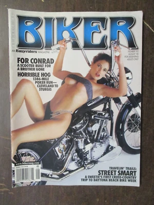 BIKER MAGAZINE #185 AUGUST 2000 EASY RIDERS + CENTERFOLD DAVID MANN ART - Image 1 of 2