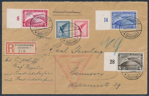 Zeppelin Chicagofahrt 1933 Einschreiben Zeppelinsatz Bogenrand Rundfahrt (S25779 - Picture 1 of 2