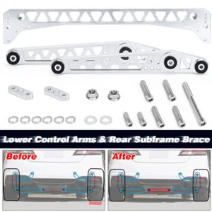 For 96-00 Honda Civic Del Sol EG Racing Billet Lower Control Arm +Subframe Brace - Picture 1 of 8