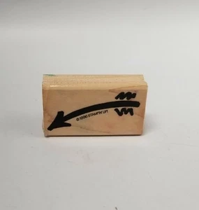 1996 Stampin Up Arrow Wooden Rubber Stamp Doodle Scrapbooking - Picture 1 of 12