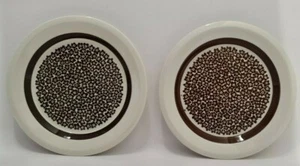 Inkeri Leivo Brown Faenza Cake Plate 170mm Arabia Finland 1970 Vintage - Picture 1 of 2