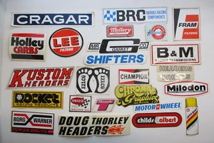 24 Car Racing Stickers Decals Vintage 60s-70s NHRA Drag Racers Collection lot L - Picture 1 of 5