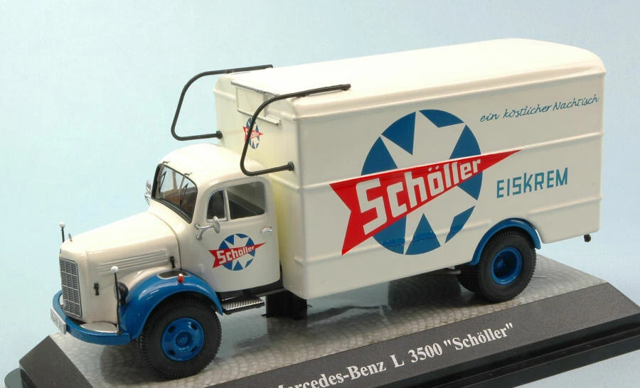 Mercedes L3500 Box Wagon Scholler Ice Cream 1:43 Model PREMIUM CLASSIXXS - Immagine 1 di 1