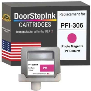 Cartucho de tinta compatible DoorStepInk para Canon PFI-306 330 ml foto magenta-EE. UU. - Imagen 1 de 5