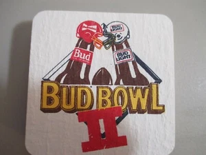 Budweiser Bud Bowl II Beer or Drink Coaster Set of 25 - Picture 1 of 3