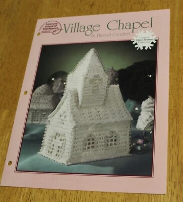 ASN ~ VILLAGE CHAPEL Thread Crochet Book #CS101 - White Christmas Collection VG - Image 1 of 3