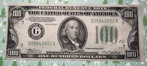 1934 A $100 Dollar Bill Federal Reserve Note Circulated - US Paper Money 😳 - Picture 1 of 2