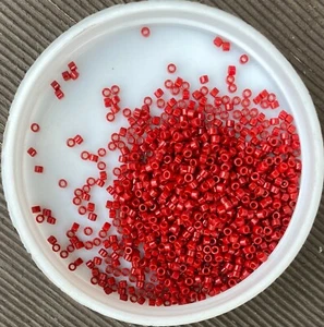 11/0 MIYUKI Japanese Seed Beads,Delica,Duracoat Opaque Barn Red (DB2354), 5g - Picture 1 of 1