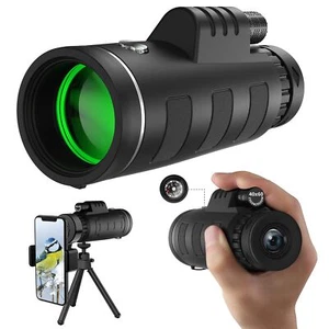 	JiaSifu 40x60 High Definition Monocular Telescope with Smartphone Adapter BAK4	 - Picture 1 of 7