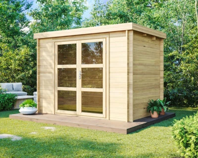 Gartenhaus Gerätehaus Holzhaus Blockhaus 3x2,0 m 28mm - Bild 1 von 4