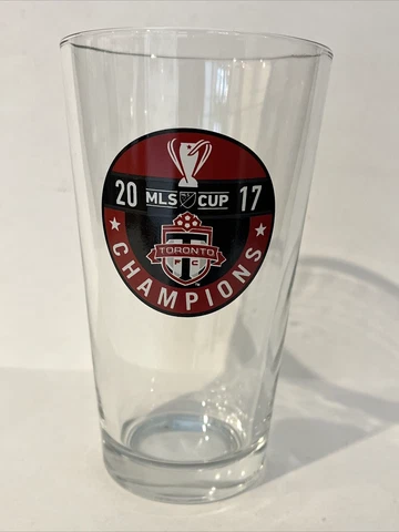 Toronto FC 2017 MLS Cup Champions Soccer Clear Mixing Glass Water Juice(6 x 3'') Cover