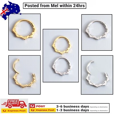 New Daith Septum Earring Nose Ring Piercing Tragus Hoop  - Image 1 of 4