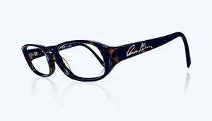 Anne Klein Dark Tortoise Rectangular Frame W Gold Logo Glasses AK3154 52 15 130 - Picture 1 of 12
