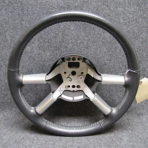 2004 Chrysler PT Cruiser Steering Wheel Dark Slate Leather & Silver OEM 68514 - Picture 1 of 10