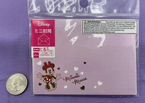 Disney Minnie Mouse Lavender Envelopes - Set of 5 - Picture 1 of 3