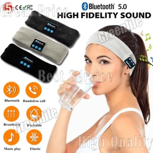 Bluetooth Wireless Stereo Headphone Head Band Sleep Headset Sports Headbands - Picture 1 of 22
