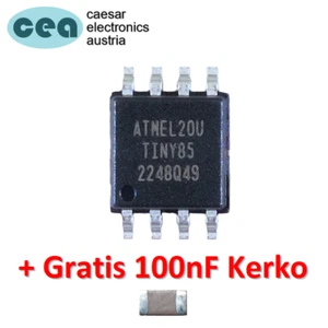 ATtiny85-20SU ATtiny 8KB 20MHz SOIC-8 85°C [1~100 Stück/piece] - Bild 1 von 4