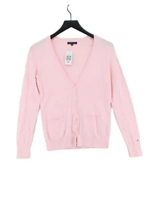 Tommy Hilfiger Women's Cardigan S Pink Cotton with Nylon V-Neck Cardigan - Picture 1 of 7