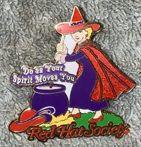 RED HAT SOCIETY PIN ~ Do As Your Spirit Moves You ~ WILLABEE & WARD COLLECTION - Picture 1 of 4