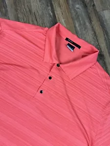 Nike Golf Polo Shirt Men's XL Red Tiger Woods Vapor Snap Button Heather Stretch - Picture 1 of 12