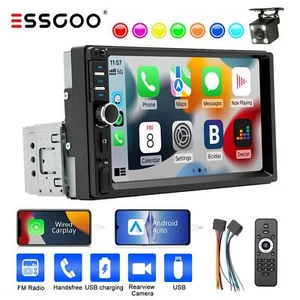 7" 1/2DIN Autoradio Apple Carplay Android Auto Bluetooth TF HD Touch Screen CAM - Bild 1 von 15