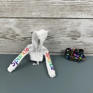 Rainbow High Doll Clothes Amaya Raine Outfit Sweater Hoodie Sequin Top - Picture 1 of 2