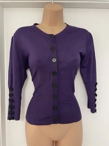 Karen Millen Purple Cardigan Size 3 - Picture 1 of 9
