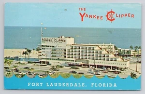 Yankee Clipper Hotel Fort Lauderdale Florida Aerial View Postcard - Picture 1 of 2