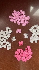 40 pairs of 4 Color 5" pliable silicone doll shoes(1.9CM)fit Chelsea Kelly 44 - Picture 1 of 15
