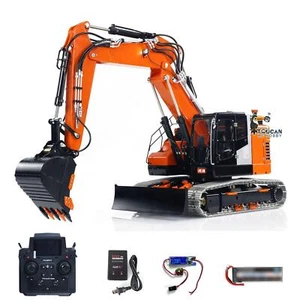 LESU 1/14 Metal 3Arms RC Hydraulic Excavator Aoue ET26L RTR Digger W/Light Sound - Picture 1 of 12