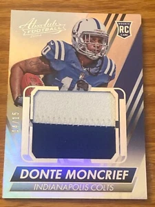 2014 Absolute RC Two Color Prime Patch /15 Donte Moncrief RC Indianapolis Colts - Picture 1 of 2
